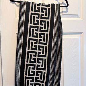 Balmain Black and White Striped Scarf
